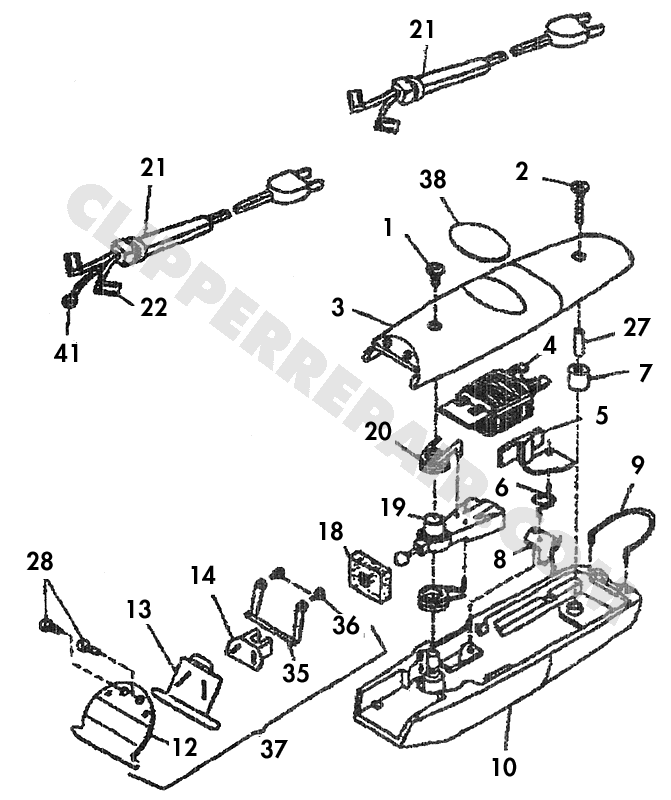 Oster T-Finisher Clipper diagram 1 of 2