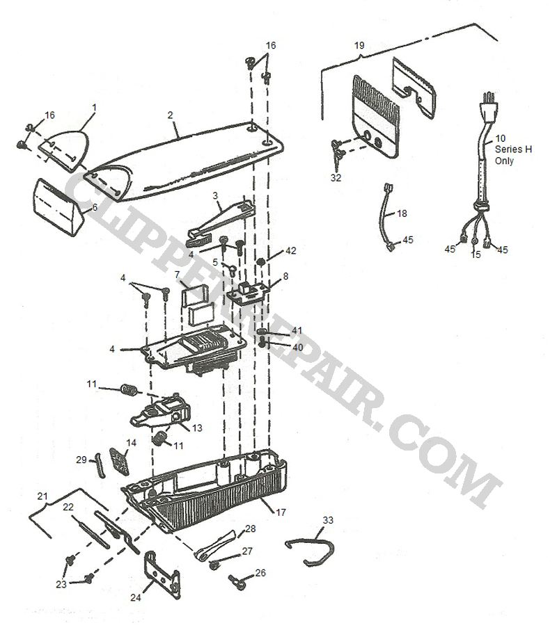 Oster Speed Line Clipper diagram 1 of 2