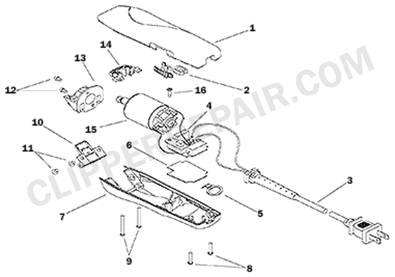Andis (MBG2) Ceramic Advanced Clipper diagram 1 of 2