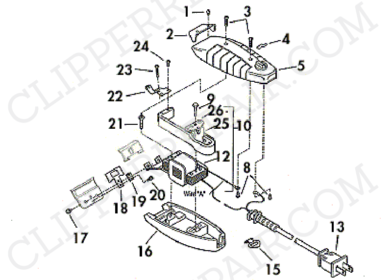 Andis (GTO) GTX Experience T-Outliner Trimmer Black diagram