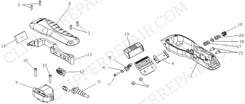 Andis (US-1) Easy Clip Adjustable diagram
