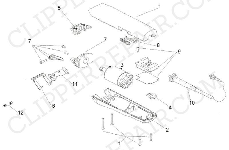 Andis (MBA) MBX Experience Adjustable Clipper diagram