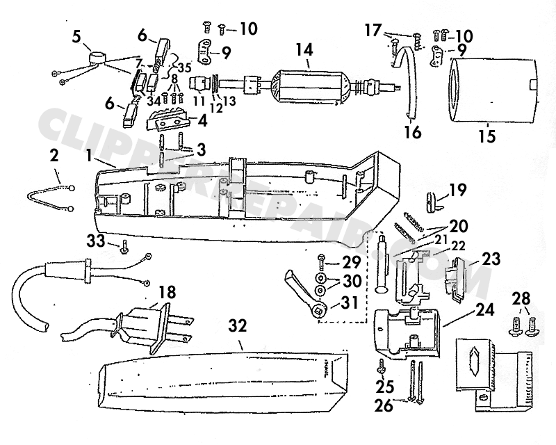 Wahl Stable Pro Clipper diagram 1 of 2