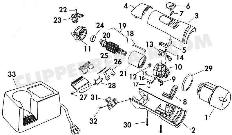 Andis (BGR+) Cordless Rechargeable diagram 1 of 2