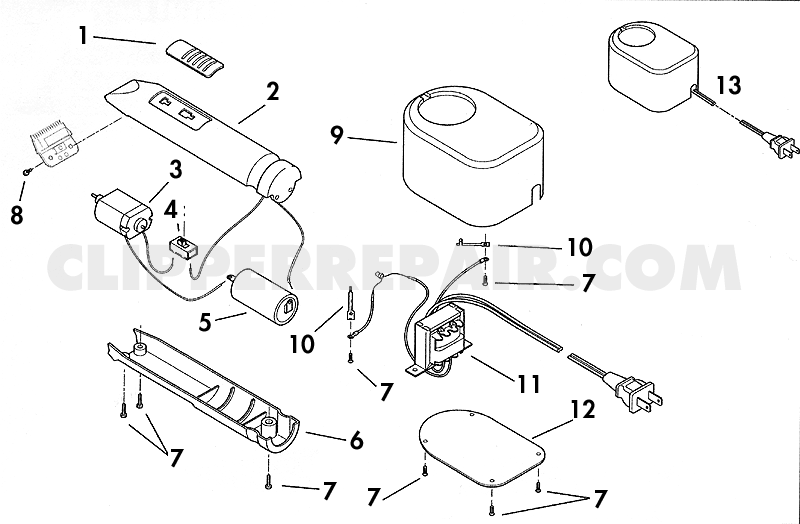 Andis (D-3) T-Edjer II Cordless Rechargeable diagram 1 of 2