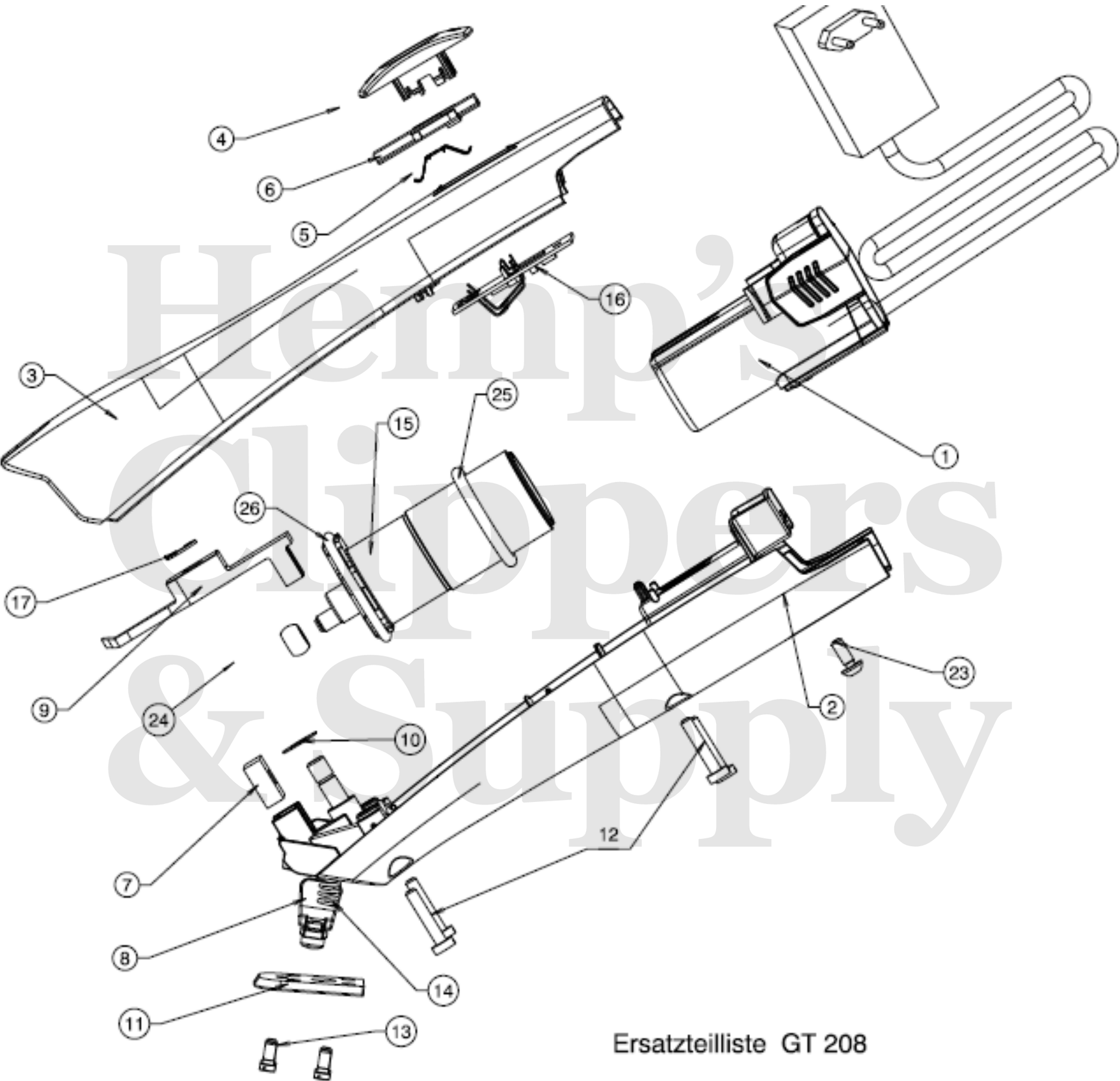 Aesculap Favorita II CL Cordless Hybrid diagram